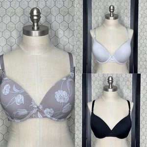 Catherine Malandrino Push Up Bra’s- Bundle of 3